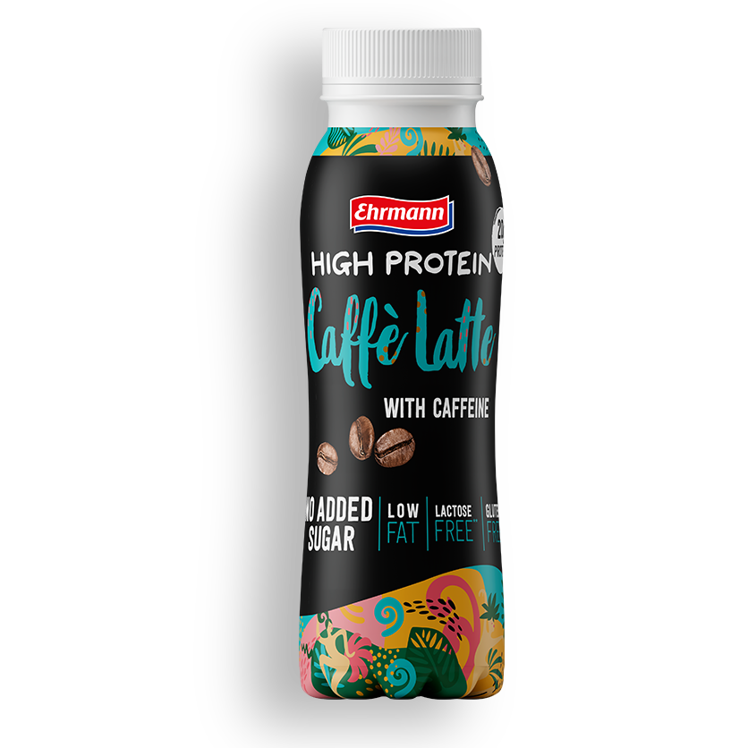 04002971328806_High Protein Drink_High Protein Drink 250 ml_Caffe Latte_DE_DK_ES_FI_FR_HR_IT_NL_NO_PT_SE_SL_front_836x836px Ehrmann High Protein Drink Caffe Latte 250ml